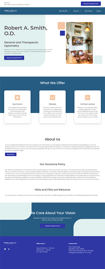 image of homepage after web redesign