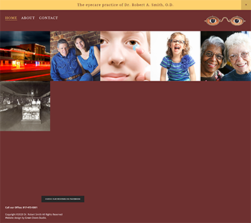 image of homepage before web redesign