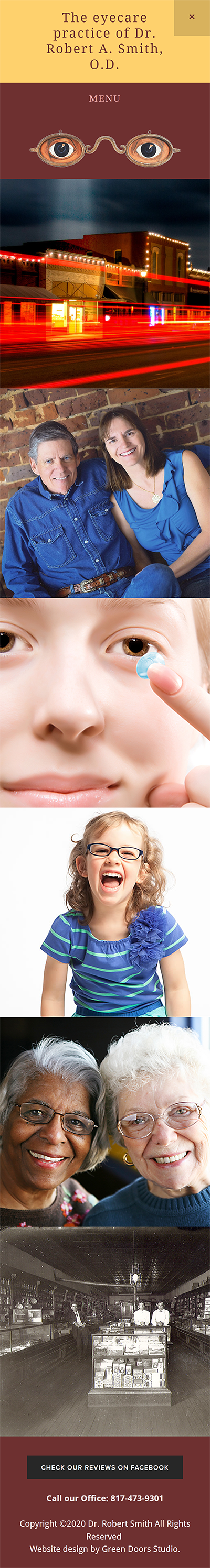 image of homepage before web redesign