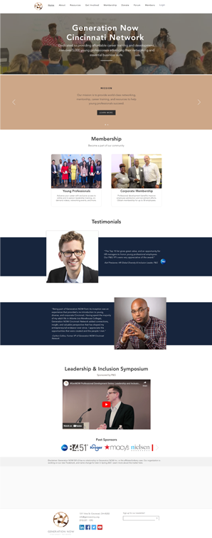 image of homepage before web redesign