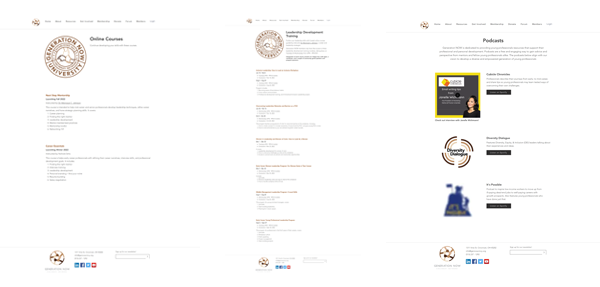 image of Resources page before web redesign